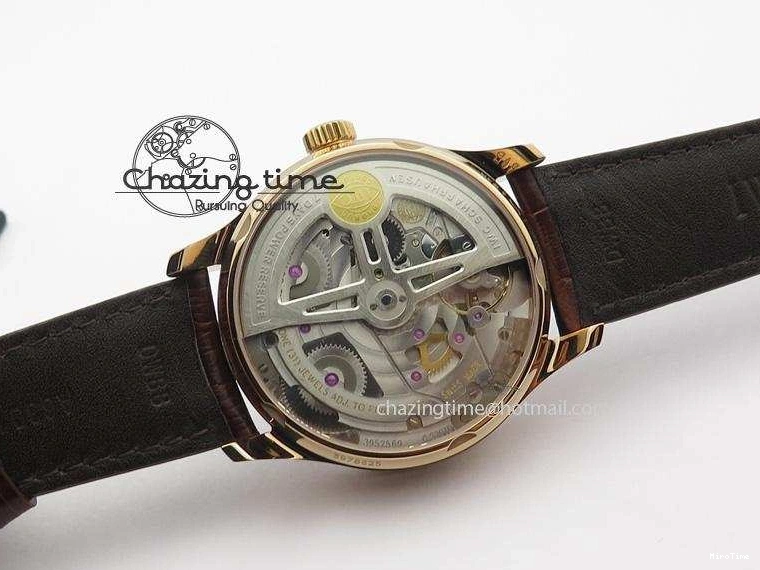 MIROTIME 1219 Unisex Portuguese Real PR RG IW500702 ZF 1:1 Best Edition On Brown Leather Strap A52010 V 7303